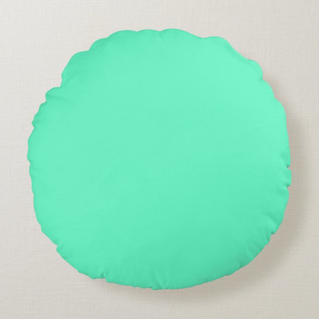 Neon Turquoise Round Cushion (Front)