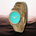 Neon Turquoise Solid Colour | Classic Watch<br><div class="desc">Neon Turquoise - Introducing the timeless allure of the Solid Colour Design: a captivating blend of classic form and elegant simplicity. This design is a celebration of the power and beauty found in a single, striking hue. Exuding sophistication, the solid colour design embraces the essence of minimalism, making it a...</div>