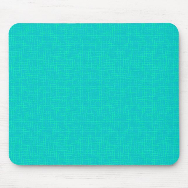 Neon turquoise textured.  mouse pad (Front)