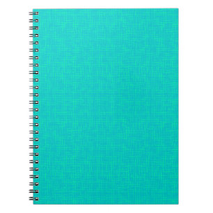 Neon turquoise textured.  notebook