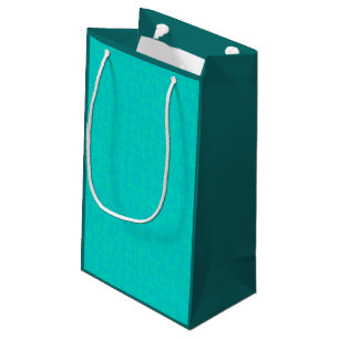 Neon turquoise textured. small gift bag
