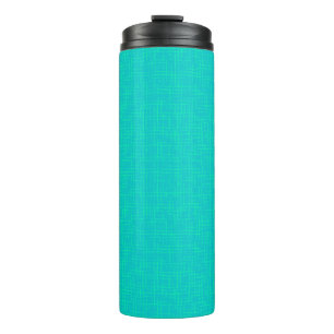 Neon turquoise textured. thermal tumbler