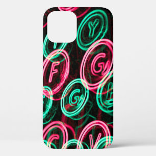 Neon typewriter keys close up Case-Mate iPhone cas 12 Case