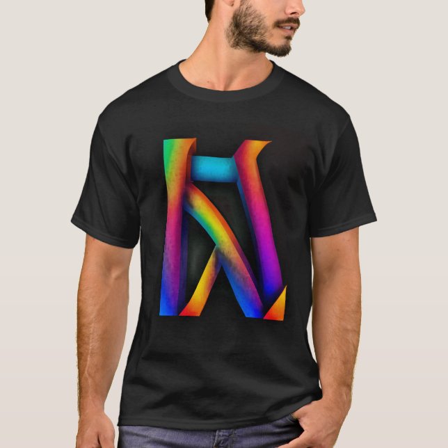 Neon Typography Design - Bright & Bold Text T-Shirt (Front)