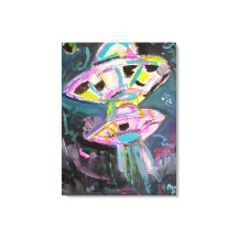 Neon UFO Flying Saucer Sci-Fi