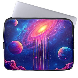 Neon Universe: Dripping Starlight Laptop Sleeve