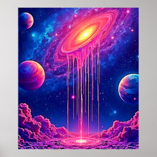 Neon Universe: Dripping Starlight Poster