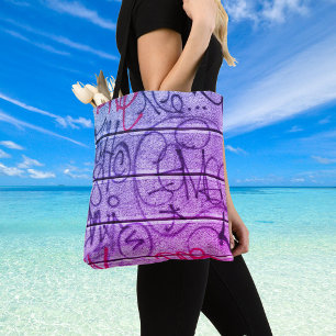 Neon Urban Graffiti Style Tote Bag