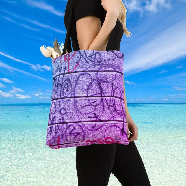 Neon Urban Graffiti Style Tote Bag (Creator Uploaded)