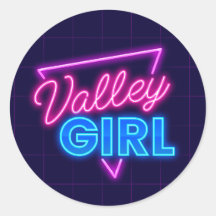 Neon Valley Girl Sticker