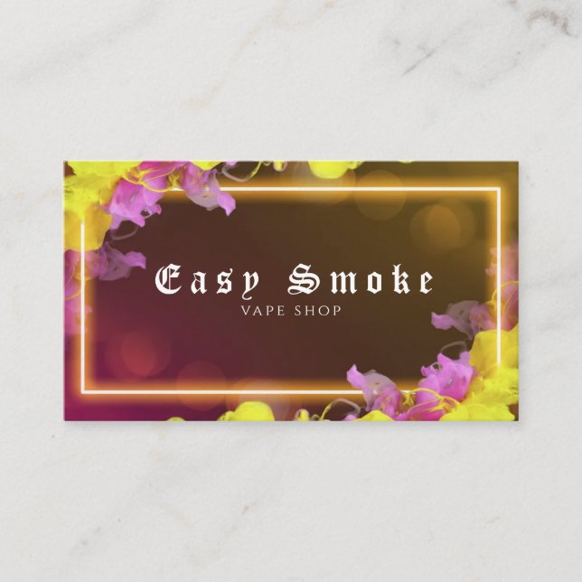 Neon Vape Shop Business Card (Front)
