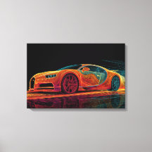 Neon Velocity | Automobile Art (24" x 16")