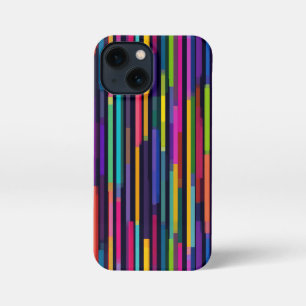 Neon Vertical Stripe Pattern iPhone 13 Mini Case