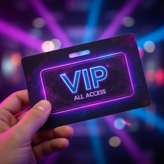 Neon VIP All Access Badge  ID Badge (Creator Uploaded)