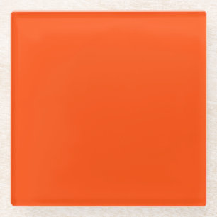 Neon, Vivid Orange Cornhole Set Glass Coaster