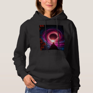 "Neon Void Galaxy" Hoodie — Cosmic Vortex Design |