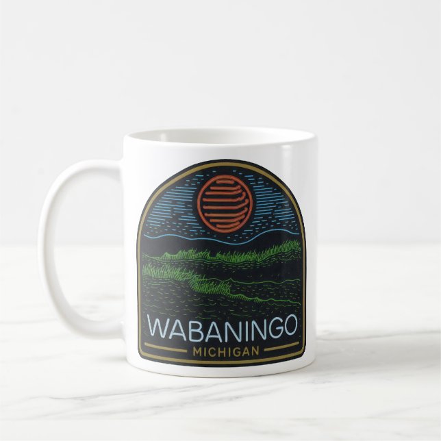 Neon Wabaningo Michigan Coffee Mug (Left)