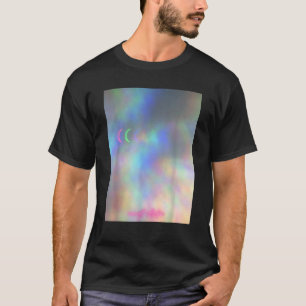 Neon Waning Moon Graphic Print T-Shirt