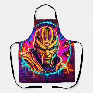 Neon Warrior Power Art Apron