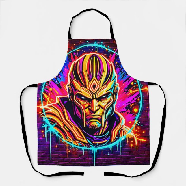 Neon Warrior Power Art Apron (Front)