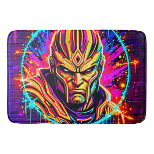 Neon Warrior Power Art Bath Mat