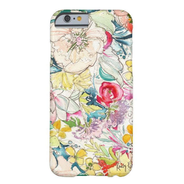 Neon Watercolor Flower iPhone 6 case (Back)