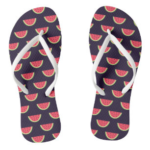 Neon Watermelon on Purple Pattern Thongs