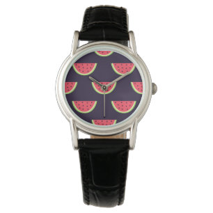 Neon Watermelon on Purple Pattern Watch
