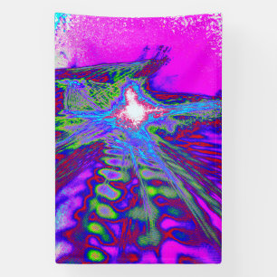 Neon Wave Burst - Abstract Indoor Banner