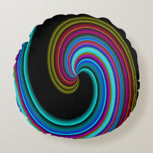 Neon Wave....... Round Cushion