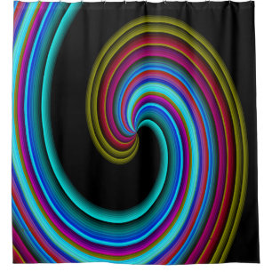 Neon Wave...... Shower Curtain