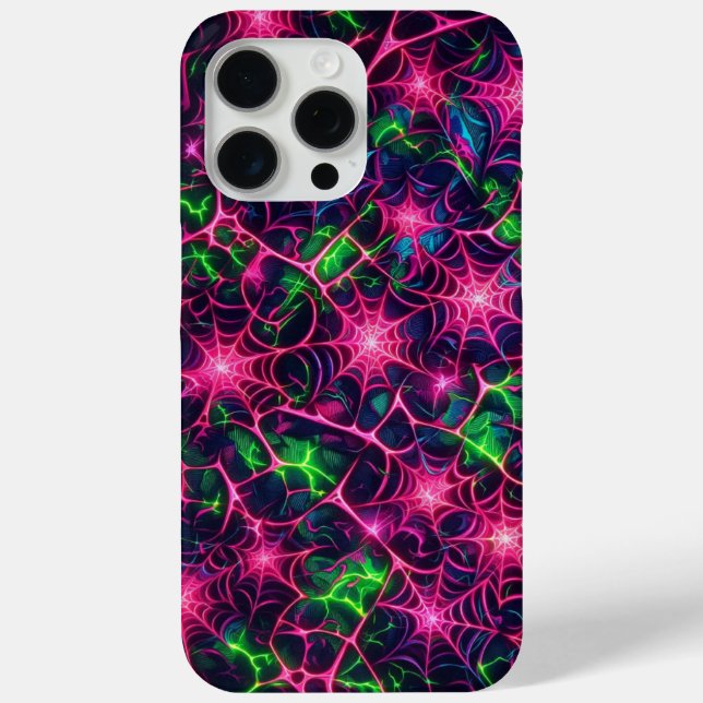 Neon web, spiderweb pattern, camouflage Case-Mate iPhone case (Back)