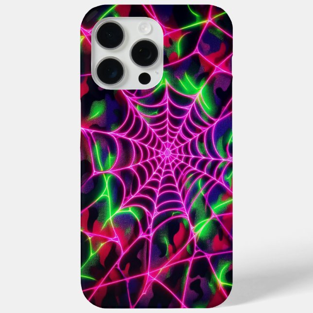 Neon web, spiderweb pattern, camouflage Case-Mate iPhone case (Back)