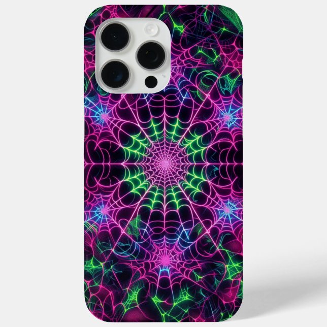 Neon web, spiderweb pattern, camouflage Case-Mate iPhone case (Back)