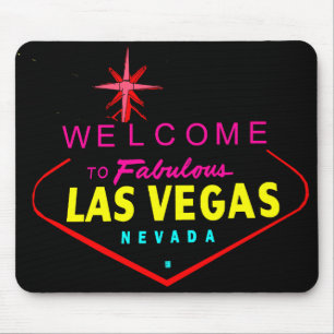 Neon Welcome Vector Graphic Mousepad #1