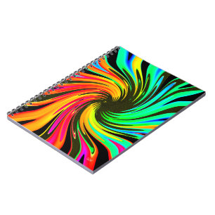Neon Whirlpool Galaxy Notebook