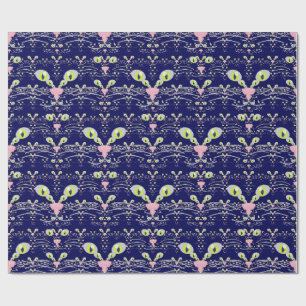 Neon whiskers and midnight blues Mug Wrapping Paper