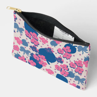 Neon Wild Flower Strawberry Accessory Pouch