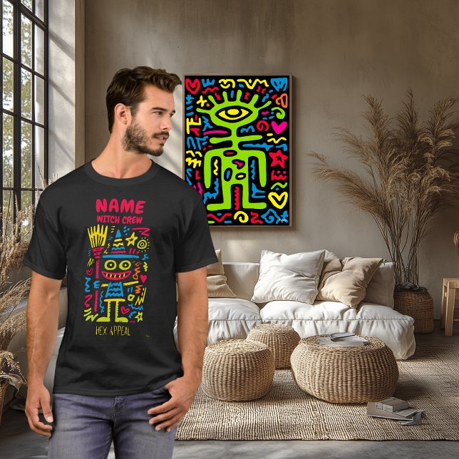 Neon Witch Pop Art | Hex Appeal Halloween Design T-Shirt (Creator Uploaded)