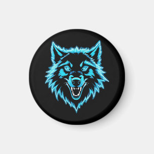 Neon Wolf Magnet