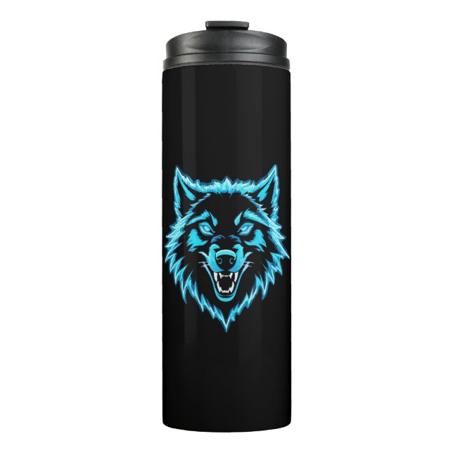 Neon Wolf Thermal Tumbler (Front)