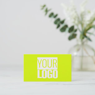 Neon yellow - add your logo business card