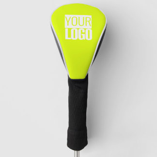 neon yellow -add your logo golf head cover