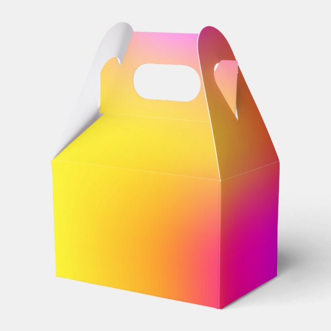 Neon Yellow and Pink Favour Box (Back Side)