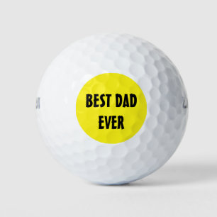 Neon Yellow Elegant Name Colour Dad Bright Golf Balls