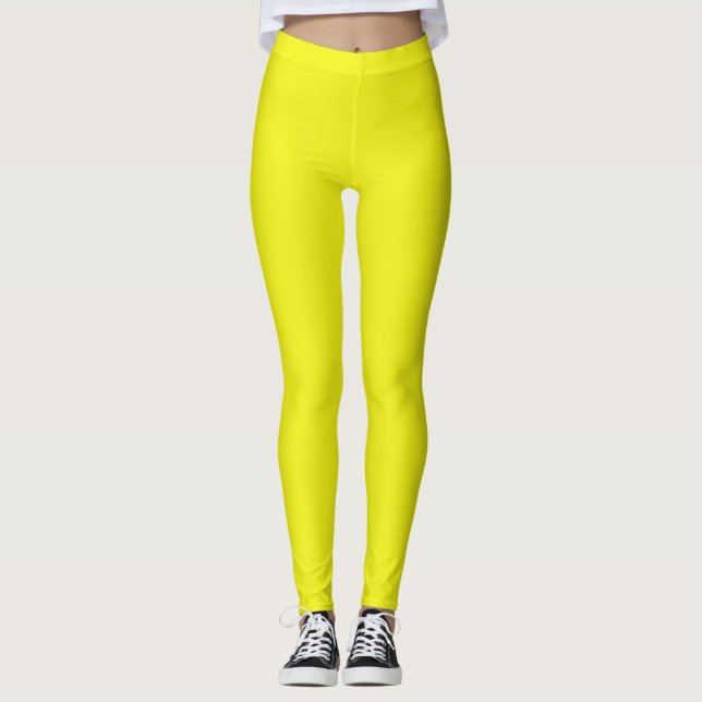Neon Yellow Funky Leggings (Front)