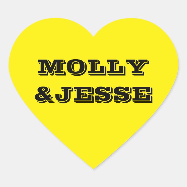 Neon Yellow Heart Seal (Front)