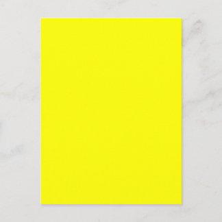 Neon yellow hex code FFFF01 Postcard