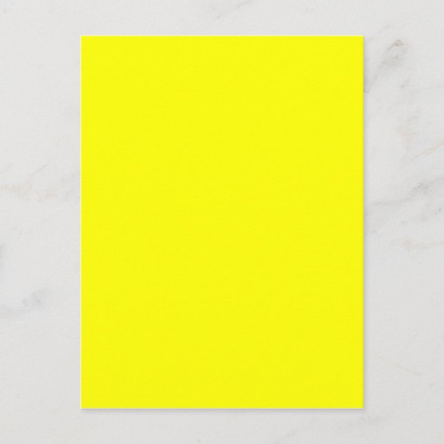 Neon yellow hex code FFFF01 Postcard (Front)