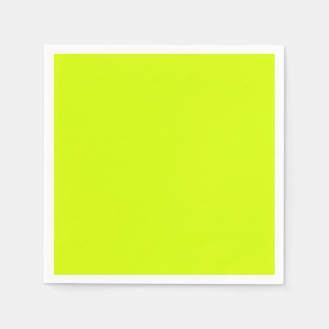 Neon Yellow, High Visibility Chartreuse Napkin (Front)